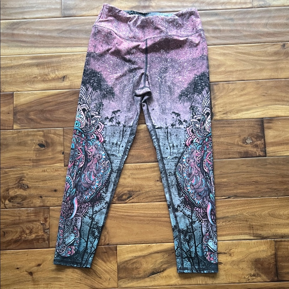 Evolution and Creation Women's Patterned Leggings - Pink and Black